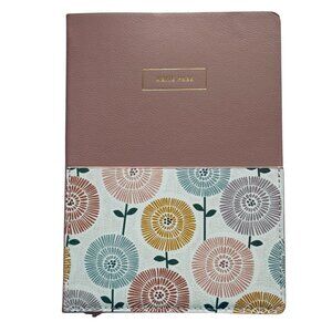 "Write Here" Pink Vegan Leather Journal Abstract Pattern 8X6 Inches NEW